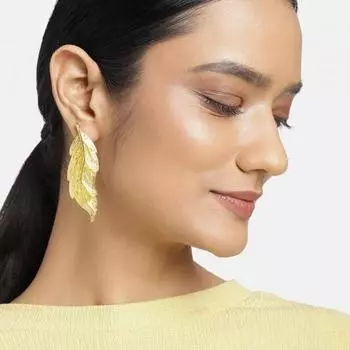 Женские дизайнерские серьги Estele Trendy Modernwomen Pretty Leaf