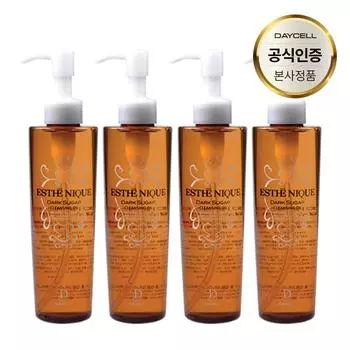 Estenique Sebum Removal Waste Blackhead Brown Sugar Black Sugar Dark Sugar Cleansing Oil 197ml, 4 pieces