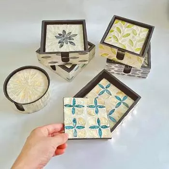 Естественная красочная пусковая площадка теплоизоляции мозаики квадрата каботажного судна раковины круглая