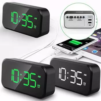 Естественные голосовые связки, светодиодные часы с функцией почасового хронометража чёрный