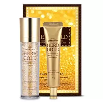 Estheroce Herb Gold Whitening & Wrinkle Care Essence and Eye Cream Special Set