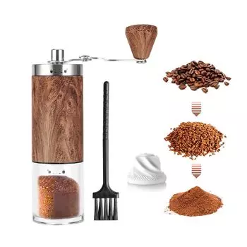 ESTVLB Кофейная деревянная ручная кофеварка Портативная ручная кофеварка Складная керамическая регулируемая легкоочищаемая мельница, зерно, помол, мельница, ручная,