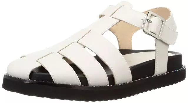 ET JACOMO Thick sole bijou Gurkha sandals [MODE carino] слоновая кость