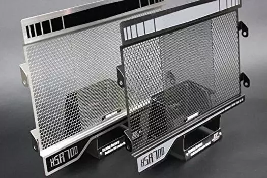 Etching Factory Core Guard Radiator Core Guard Blue Stainless Silver XSR700 Emblem RGY-XSR700-00