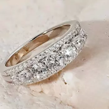 Eternal Love Synthetic Synthetic Zirconia Ring Full-Set Luxury Engagement Ring Valentine s Day Gift Anniversary Present for Girlfriend 6