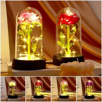 Eternal Rose Luminous Gold Foil Rose Valentine s Day Gift for Girlfriend Flower Bouquet Mother s Day Women Girls Festival Gift
