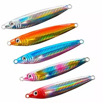 EternalStars Metal Jig Lure Set Sea Bass Lure Spoon Trout Lure Metal Jig Lure Jig Spoon Lure Fishing Spoon Set (60g, 80g, 100g, 120g, 150g, 180g,