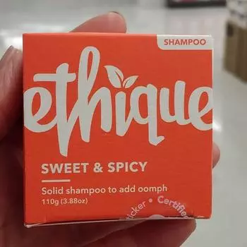Ethique New Zealand shampoo bar 110g, conditioner bar 60g, sweet and spicy shampoo bar, 1 piece