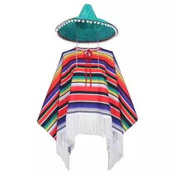 Ethnic Cape Style Party Dress Up Halloween Show Cosplay Costume Fashion Simple S