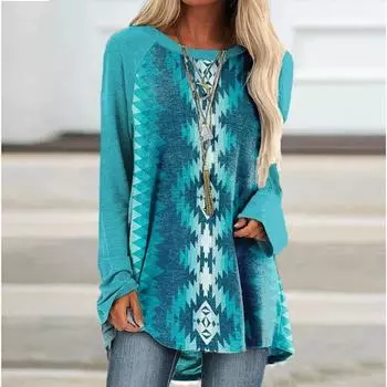 Этнический стиль 2024 года, женская весна и осень, мода для отдыха, темперамент, мода, утягивающая, с длинными рукавами, полуюбка WA1 S