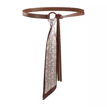 Ethnic Style Retro Jacquard Waistband Adjustable Silk Tie Design Belt Cashew Printed Belt Pants