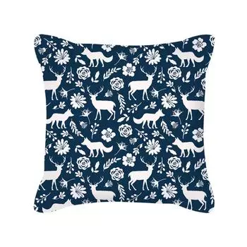 Ethnic style simple blue mandala pillow cushion cover home does not include pillow core Peach skin material