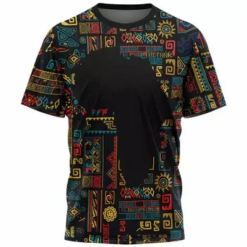 Ethnic Tribal Dashiki 3D Print T-Shirts Streetwear Men Fashion Casual Oversized O-Neck Short Sleeved Tees Tops Size XXS-6XL XXS