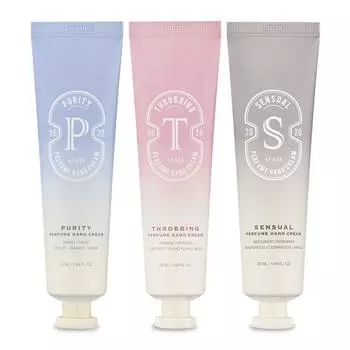Etiere Perfume Крем для рук Pure 50 мл + Exciting 50 мл + Sensual 50 мл набор, 1 комплект