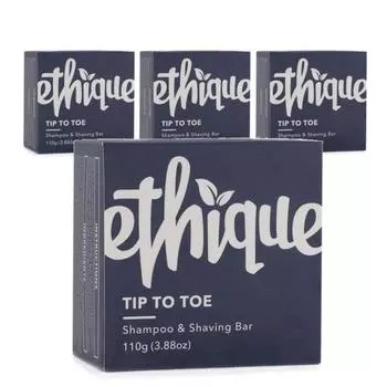 Etique Tips to Tow 2In1 Solid Shampoo Shaving Bar, 4 pieces, 110g