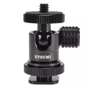 Etsumi Head Free Head Micro Ball Head Shoe EX Load Capacity 600g and Monitor Set for Black [Light SLR] VE-7072