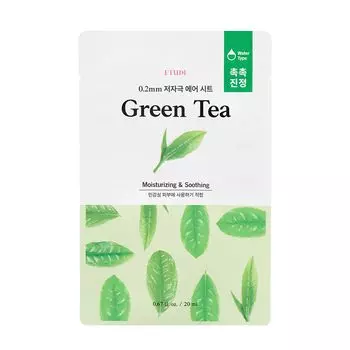 ETUDE Air Fit Mask Tea Зеленый чай 1 шт. 20 мл Увлажняющий кондиционер для кожи [Etude Official] 0,2 GT/зеленый