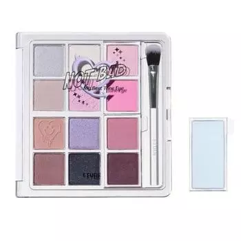 ETUDE [Etude Official] My Best Tone Eye Palette OK Gray Multicolor Palette Eye Shadow Shimmer Shimmer Matte Сменная портативная индивидуальная кисть в комплекте