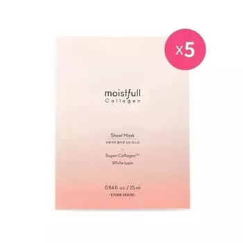 Etude House Moistfull Collagen Mask Sheet увлажняющая маска с коллагеном x 5 шт.