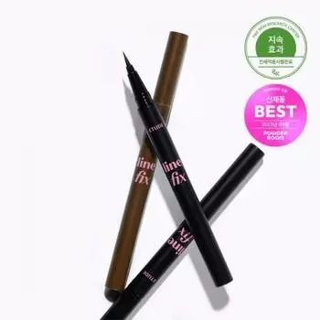 Etude Line Fix Brush Liner 1+1 Plan черный коричневый black 11