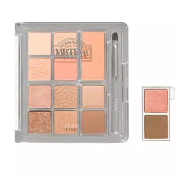 ETUDE My Best Tone Eye Palette E Natural Palette Eye Shadow Shimmer Shimmer Matte Replacement Portable Custom [Etude Official] Entertainer/Multicolor