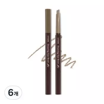 Etude New Drawing Eyebrow Auto Pencil 0.25g, No. 7 Light Brown, 6 pcs.