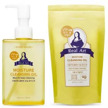Etude Real Art Очищающее увлажняющее масло 185 мл + набор сменных флаконов 185 мл, 1 набор