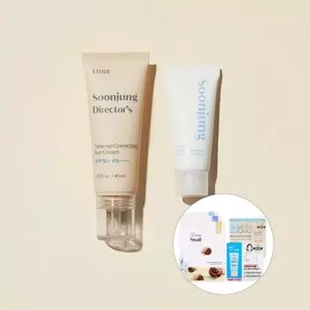 Etude Солнцезащитный крем Soonjung Director Tone-up Correction (+Soonjung Пенка для умывания 20 мл), 1 кусок