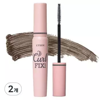 Etude Тушь для ресниц Curl Fix 7,5 г, оттенок 03 серо-коричневый, 2 шт.