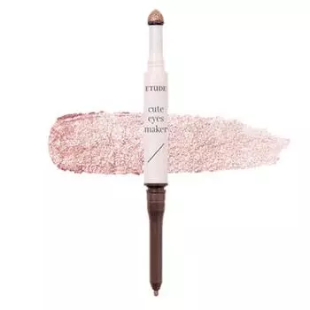 Etude Under-Eye Fat Maker Liner 0,1 г + Блеск 0,5 г, Розовый мерцающий, 1 набор