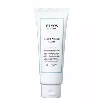 ETVOS Facial Cleansing Foam Moist Amino Foam 90g Human Ceramide Amino Acid Dry Skin/Sensitive Skin