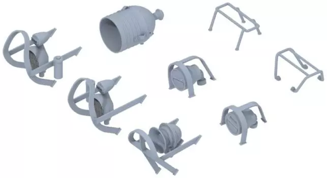 Ety Model WW2 American M4 Sherman Guard Set Пластиковые детали для модели 1/35 Light/Light P35-260 (танк)