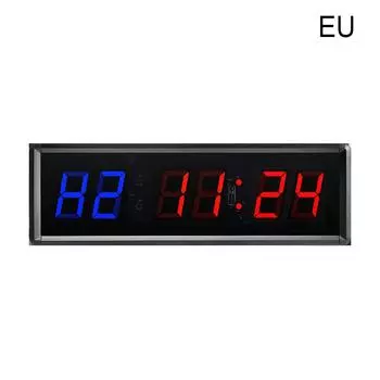 EU Plug Fitness Interval Timer Countdown Clock Exercising Stopwatch