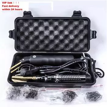 EU Plug НОВЫЙ Машина для ремонта бампера Ремонт бампера автомобиля Пластиковый сварочный аппарат Сварочный пистолет может быть оснащен гладильной машиной чёрный