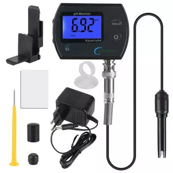 EU plug Профессиональный точный pH-метр Онлайн-монитор pH Ацидометр для аквариума Многопараметрический монитор качества воды
