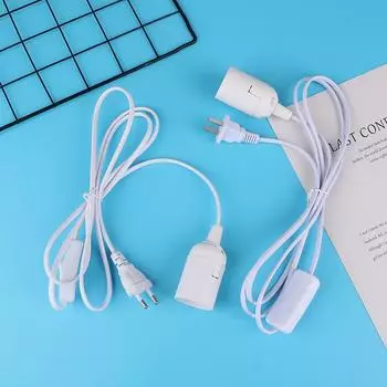 Eu US Plug 1.8M шнур питания кабели E27 основание лампы держатель с выключателем провод для подвесных светодиодных лампочек приспособление подвесной светильник гнездо чёрный
