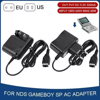 EU US Plug Home Настенное зарядное устройство Адаптер переменного тока для Nintend DS NDS/GBA SP Gameboy Advance SP Настенное зарядное устройство для GBA SP Блок питания