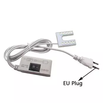 EU/US Plug Sewing Machine Light 10 LEDs U Shape Industrial Lighting Lamp Magnetic Working Lights For Drill Presses Workbenches