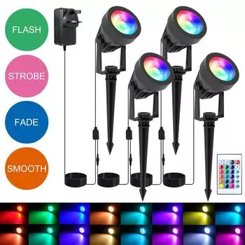 EU/US/UK Plug COB супер яркий прожектор светодиодный садовый светильник газонный светильник низковольтное ландшафтное освещение водонепроницаемый уличный светильник US PLUG