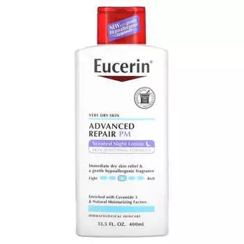 Eucerin, Advanced Repair Lotion, PM, Scented Night, 13.5 fl oz (400 ml)