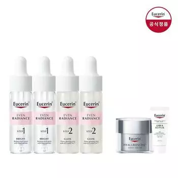 Eucerin Even Radiance Duo Ampoule 15 мл x2 Hyaluron 3x Ночной крем 20 мл + Urea Cream 5 мл