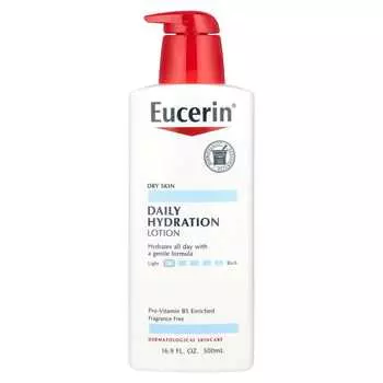 Eucerin, Ежедневное увлажнение, лосьон, без запаха, 16,9 жидких унций (500 мл)