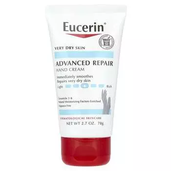 Eucerin, Крем для рук Advanced Repair, для очень сухой кожи, без отдушек, 2,7 унции (78 г)