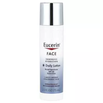 Eucerin, Лицо, ежедневный увлажняющий лосьон, SPF 30, 2,5 жидких унций (75 мл)