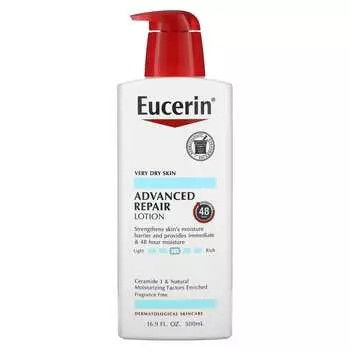 Eucerin, лосьон для улучшенного восстановления, без запаха, 16,9 жидких унций (500 мл)
