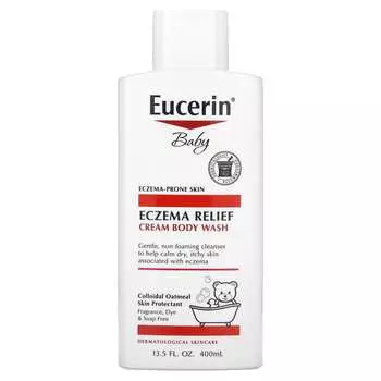 Eucerin, Младенческая, средство от экземы, крем для душа, 13,5 жидких унций (400 мл)