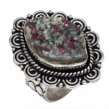 Серебряные украшения ручной работы с драгоценными камнями эудейлит 7