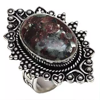 Серебряные украшения ручной работы с драгоценными камнями эудейлит 9