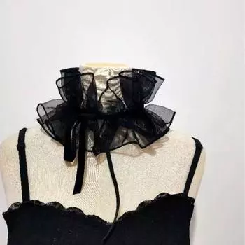 Eugen Yarn, Fake Collar Girl, Милые и универсальные аксессуары, Модный шарф на шнуровке, Стиль позы в фотостудии Ralph Collar белый