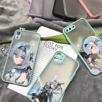 Eula Genshin Impact game чехол для телефона матовый прозрачный для iphone 7 8 11 12 13 plus mini x xs xr pro max чехол iPhone12
